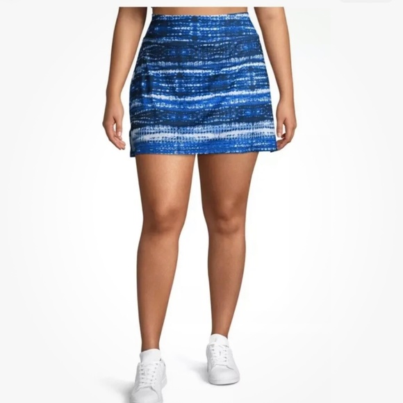 Athletic Works Blue Printed Skort Size 3X (24W-26W) NEW - Picture 1 of 10